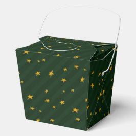 Kerstvakantie Groen Geel Ster Streep Bedankdoosjes