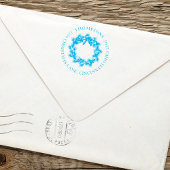 Kerstvakantie groen krans retouradres  zelfinktende stempel