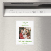 Kerstvakantie groene tekst foto magneet (Insitu (Vaatwasser))