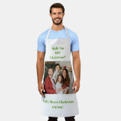 Kerstvakantie groene tekst foto  schort (Gedragen)
