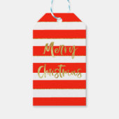 Kerstvakantie groet persoonlijk rood cadeaulabel (Voorkant)