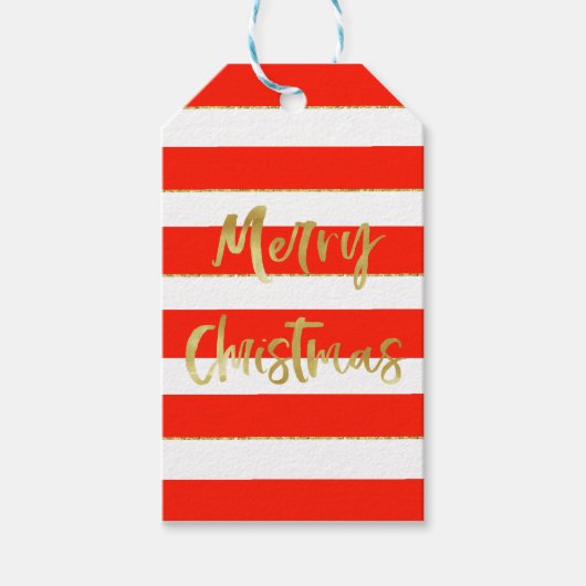 Kerstvakantie groet persoonlijk rood cadeaulabel (Voorkant)