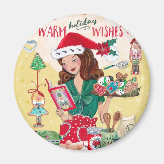 Kerstvakantie Groeten Kerstmis | Magneet (Voorkant)