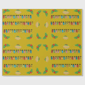 Kerstvakantie Groeten & Nieuwjaars Inpakpapier (Vlak)