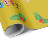 Kerstvakantie Groeten & Nieuwjaars Inpakpapier (Rol Hoek)