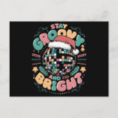 Kerstvakantie Groovy Blijf Groovy En Helder Feestdagenkaart (Voorkant)