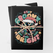 Kerstvakantie Groovy verblijf Groovy en Bright Inpakpapier Vel (In situ)