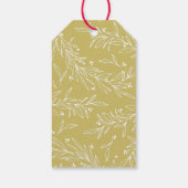 Kerstvakantie Hand getrokken gebladerte met bessen Cadeaulabel (Achterkant)