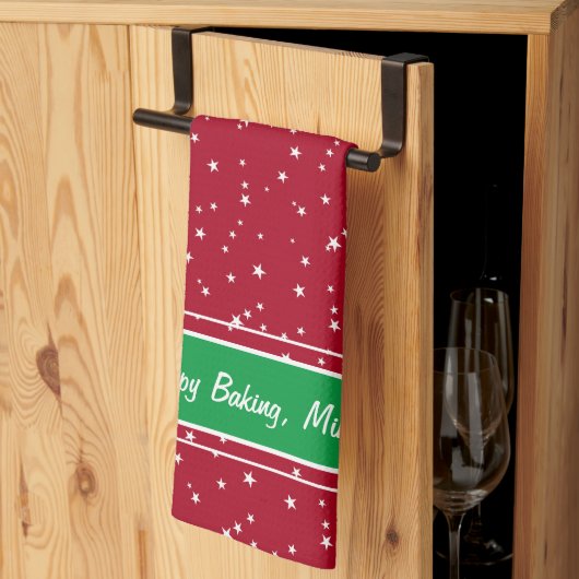 Kerstvakantie Happy Baking Keuken Handdoek (Derde Gevouwen)