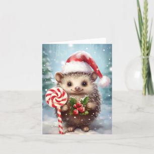 Kerstvakantie Hedgehog Feestdagen Kaart