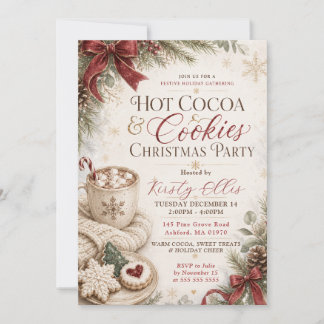 Kerstvakantie Heet Cacao & Koekjes Kerstfeest Kaart