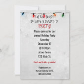 Kerstvakantie herten in sneeuwvlokken  kaart (Achterkant)