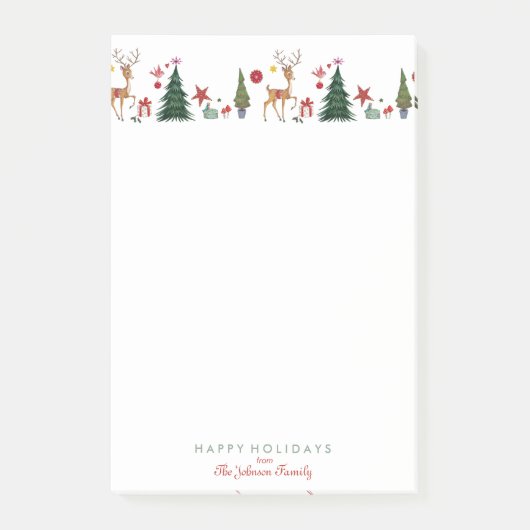 Kerstvakantie herten | Notities | Plaknotities Post-it® Notes (Voorkant)