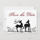 Kerstvakantie herten save the date aankondiging (Voorkant)