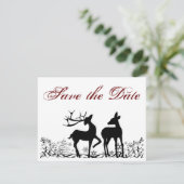 Kerstvakantie herten save the date aankondiging (Staand voorkant)