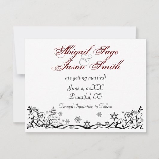 Kerstvakantie Herten Sla de Datum Kerst Kaart (Achterkant)