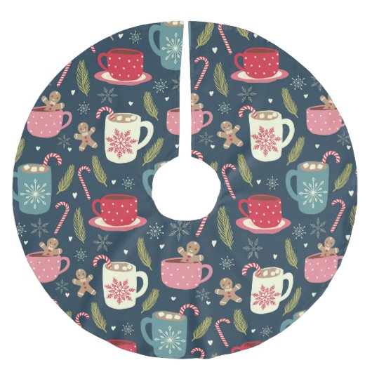 Kerstvakantie Hete Drinken Eten Gingerbread Kerstboom Rok (Voorkant)