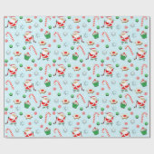 Kerstvakantie hockey cadeaupapier (Vlak)