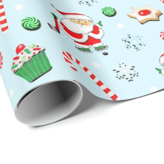 Kerstvakantie hockey cadeaupapier (Rol Hoek)