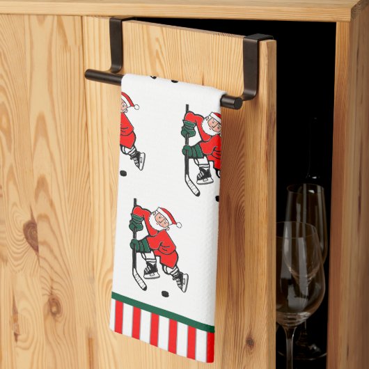 Kerstvakantie Hockey Theedoek (Derde Gevouwen)