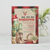 Kerstvakantie Hoedown Cowboy Western Kaart (Staand voorkant)