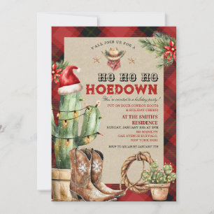 Kerstvakantie Hoedown Cowboy Western Kaart