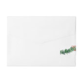 Kerstvakantie Holly Berries op Garland Adreslabel Wikkel (Achterkant)