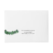 Kerstvakantie Holly Berries op Garland Adreslabel Wikkel (Voorkant)