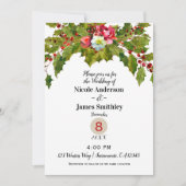 Kerstvakantie Holly Berry Winter Wedding Kaart (Voorkant)