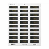 Kerstvakantie Holly Chalkboard Adresetiketten Etiket (Full Sheet)