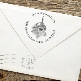 Kerstvakantie Holly Green Retouradres Zelfinktende Stempel