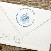 Kerstvakantie Holly Green Retouradres Zelfinktende Stempel