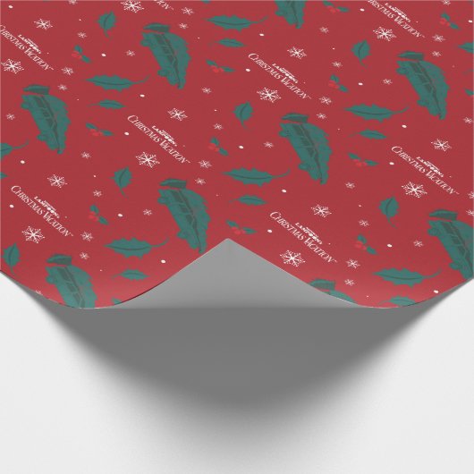 Kerstvakantie Holly Pattern Cadeaupapier (Hoek)