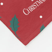 Kerstvakantie Holly Pattern Fleece Deken (Hoek)