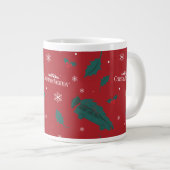 Kerstvakantie Holly Pattern Grote Koffiekop (Voorkant rechts)
