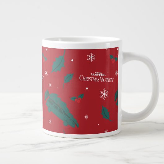 Kerstvakantie Holly Pattern Grote Koffiekop (Rechts)