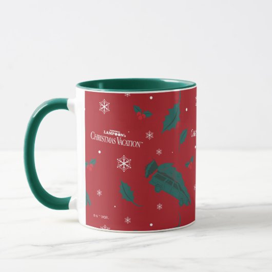Kerstvakantie Holly Pattern Mok (Links)