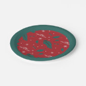 Kerstvakantie Holly Pattern Papieren Bordje (Gekanteld)