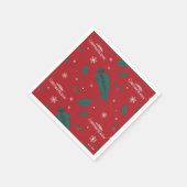 Kerstvakantie Holly Pattern Servet (Hoek)