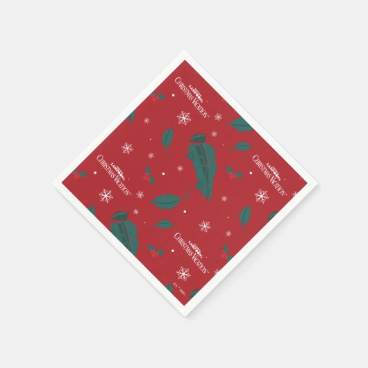 Kerstvakantie Holly Pattern Servet (Hoek)