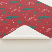 Kerstvakantie Holly Pattern Sherpa Deken (3/4)