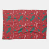 Kerstvakantie Holly Pattern Theedoek (Horizontaal)