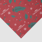 Kerstvakantie Holly Pattern Tissuepapier (Detail)
