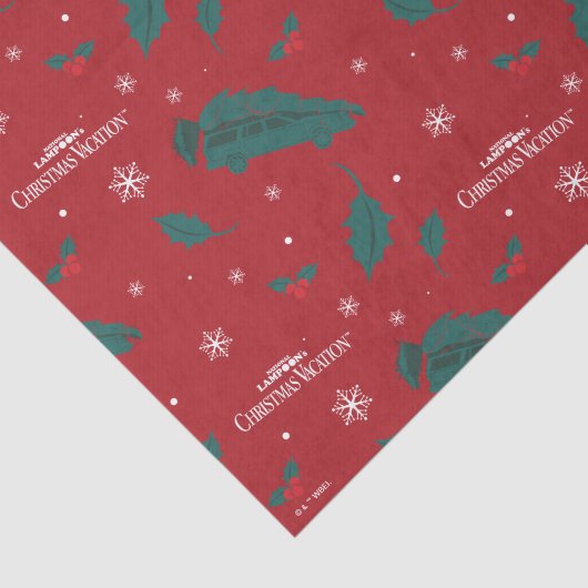 Kerstvakantie Holly Pattern Tissuepapier (Detail)