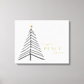 Kerstvakantie hoop vrede liefde Canvas Wall Art (Voorkant)