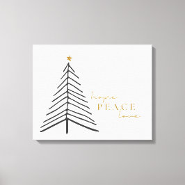 Kerstvakantie hoop vrede liefde Canvas Wall Art Afdruk