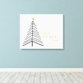 Kerstvakantie hoop vrede liefde Canvas Wall Art Afdruk (Insitu (Houten vloer))