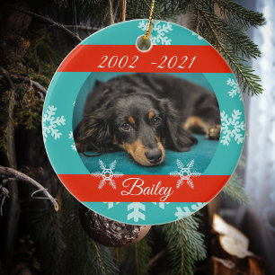 Kerstvakantie huisdier hond kat aandenken keramisch ornament
