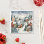 Kerstvakantie  Huizen Sneeuwfeest Servet (Insitu)