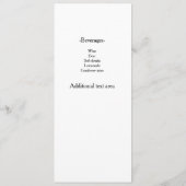 Kerstvakantie Hulst Elegant Trouw Menu Kaart (Achterkant)